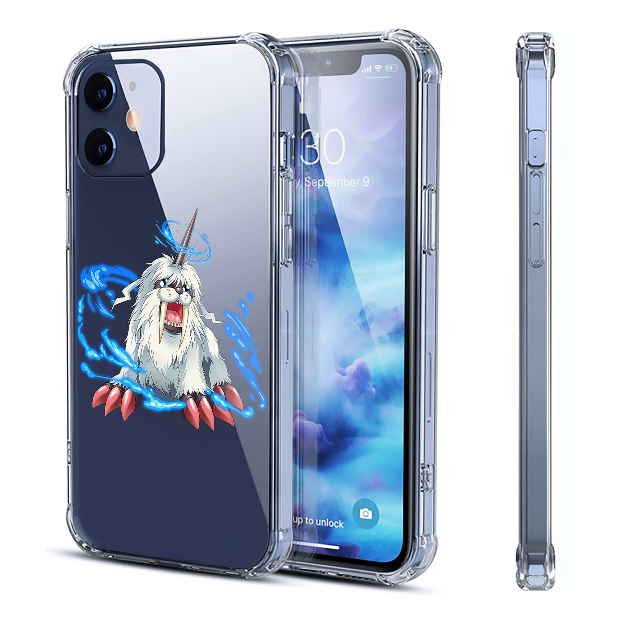 （画像用） Digimon デジタルモンスター/デジモン 【iPhone 12シリーズ対応】透明スマホケース（クリアソフトケース）